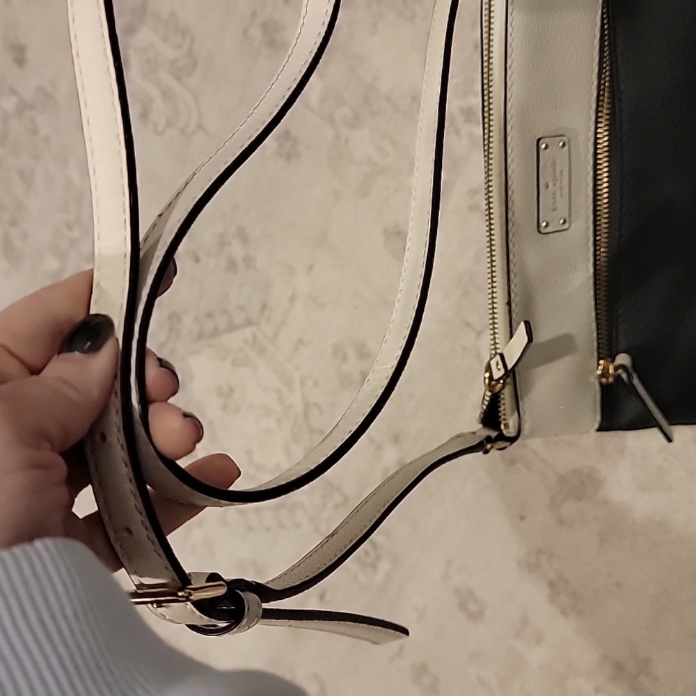 Kate Spade Grove Street Rima Crossbody Two-Tone Black and Cream Bag - Picture 10 of 15